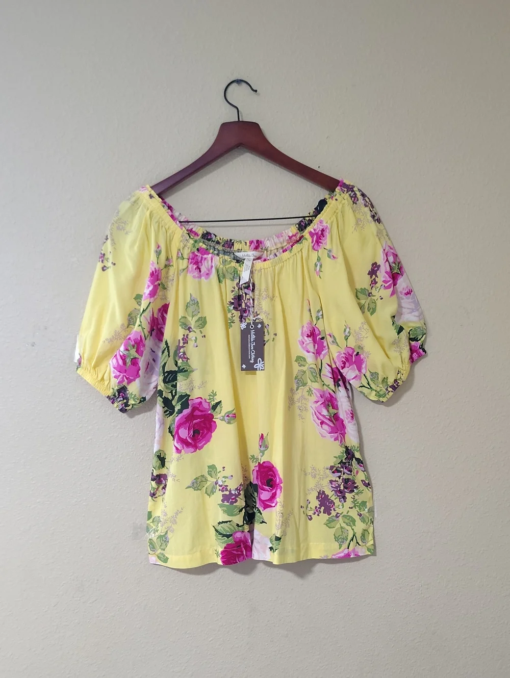 Matilda Jane Enchanted Garden In Town Peasant Floral Blouse Size S Bohemian NWT